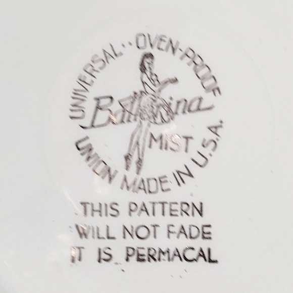 Vintage Universal Ballerina mist Union made oven safe sage serving platter - Picture 2 of 7